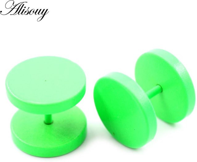 Alisouy Ohrstecker Edelstahl, grün, Unisex - Bild 1