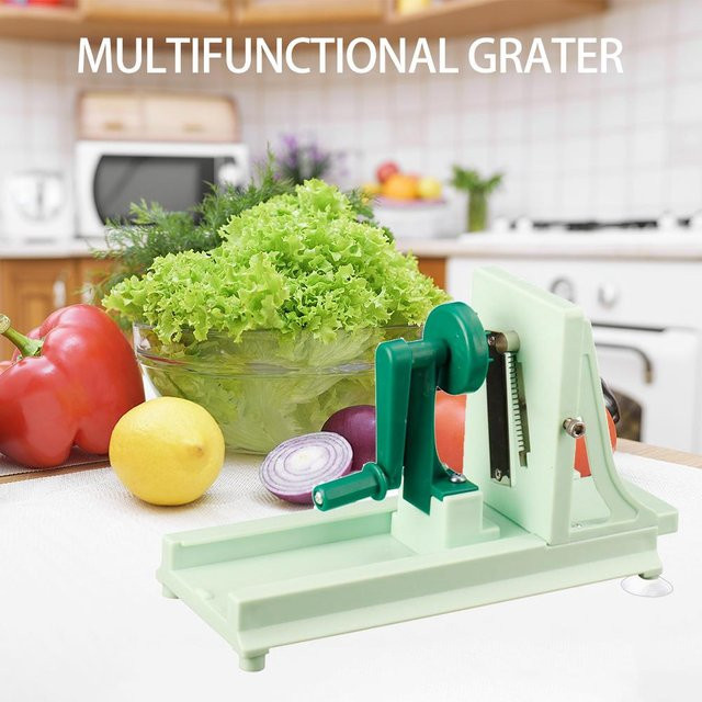 Alloet Manueller Gemüsespiralschneider Multifunktionaler Spiralizer in Grün - Bild 1