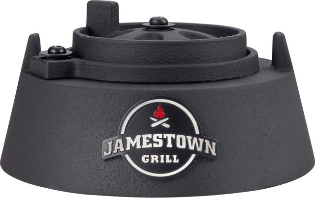 Jamestown Holzkohlegrill Entlüftung aus Gusseisen in Schwarz zur Temperaturkontrolle - Bild 1