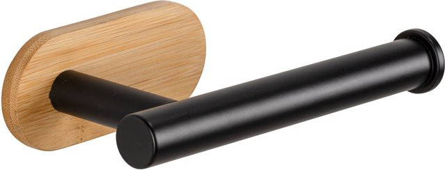 WENKO Turbo-Loc Orea Bamboo Toilettenpapierhalter in Schwarz - Bild 1