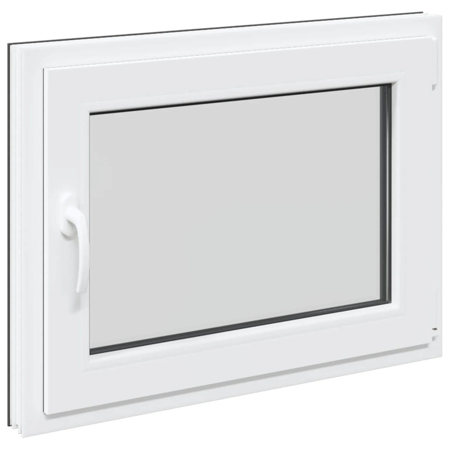 vidaXL Kellerfenster RISOR Anthrazit aus PVC und Glas, B/H: 80 x 50 cm - Bild 1
