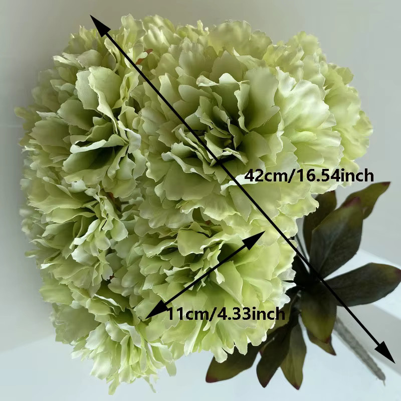 NANDI Künstlicher Hibiskus-Blumenstrauß in Grün mit 7 Blüten für moderne Tischdekoration - Bild 2
