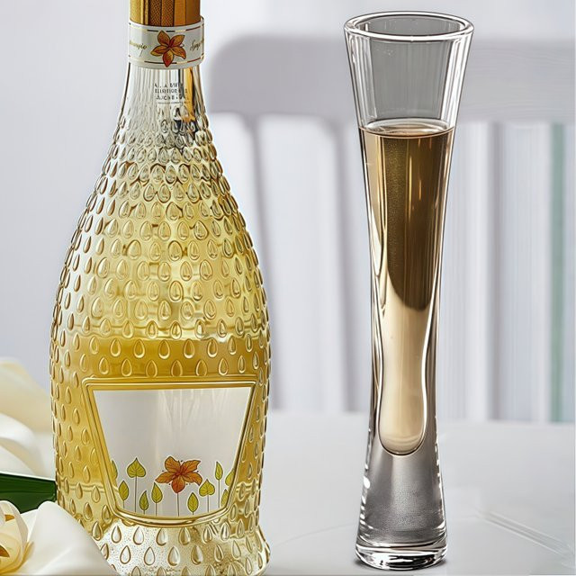 Transparente Champagnerflöten aus Glas für Wein und Cocktails - Bild 1