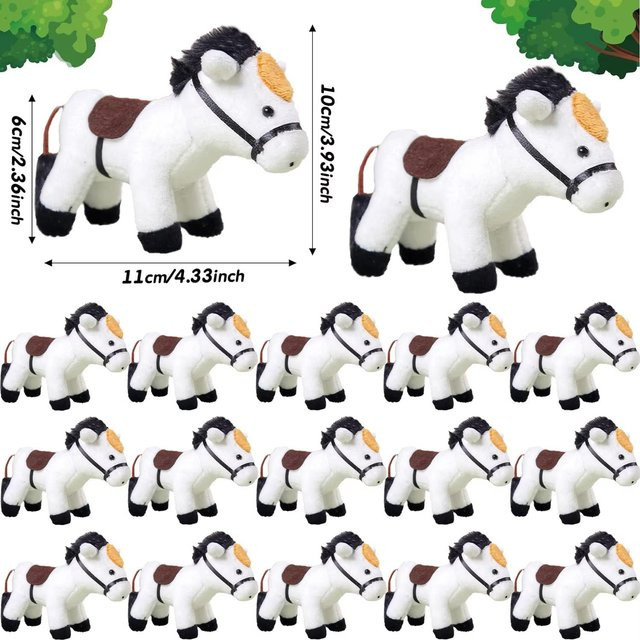 Linyi toy Pferd Kuscheltier, weiß, 12-teiliges Set - Bild 1