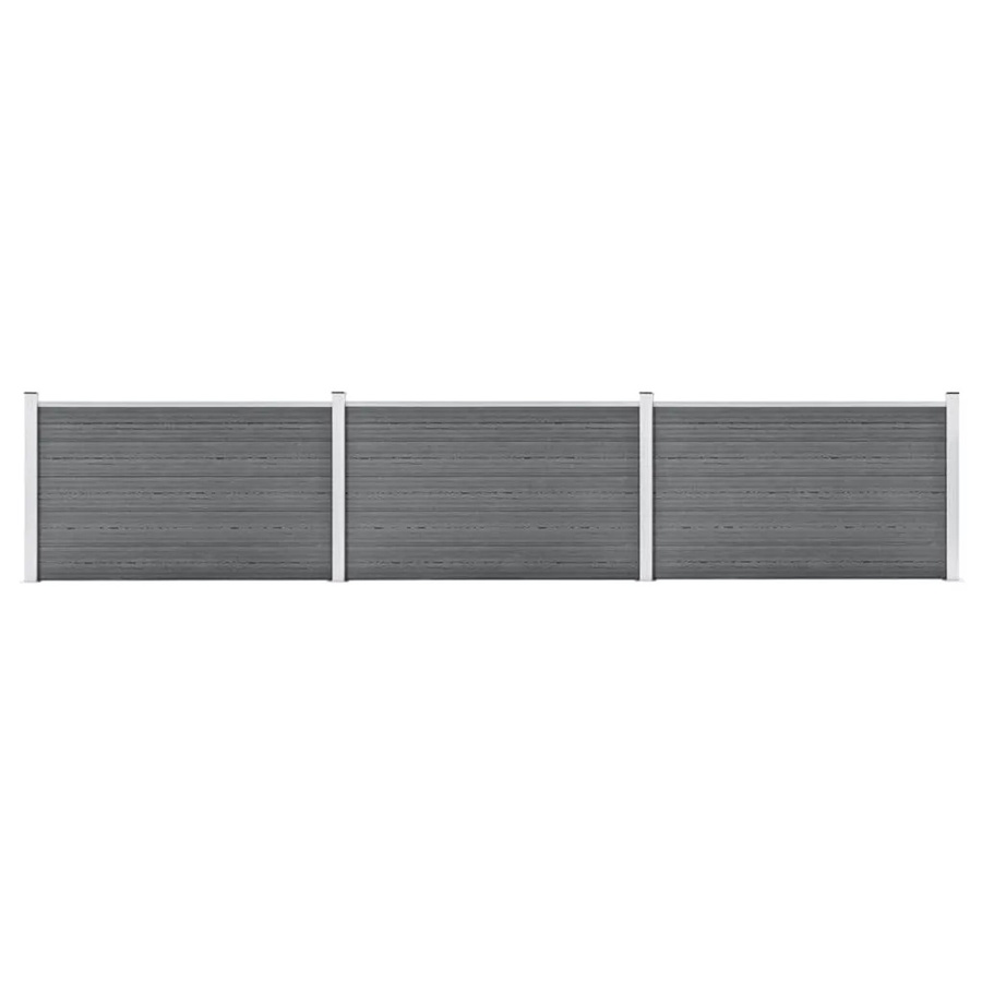 vidaXL Gartenzaun WPC in Grau, B/H: 526 x 106 cm - Bild 2