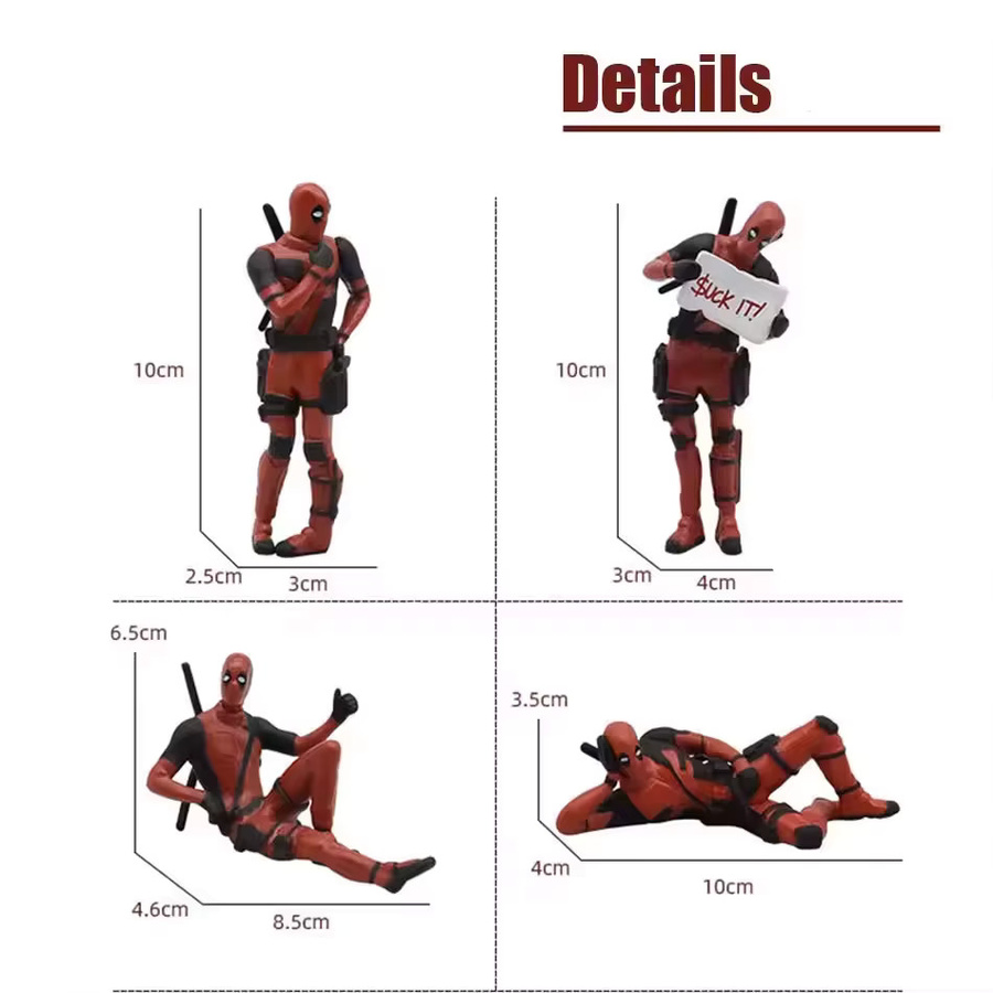 Bandai Marvel Deadpool & Wolverine, Spielzeugpuppe, 3-6 Stück Set - Bild 3