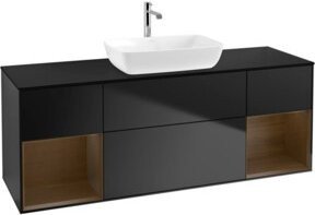 V&B Waschtischunterschrank Finion Wandbeleuchtung Blau Lackiert Breite: 160 cm, Tiefe: 50,1 cm, Höhe: 50,1 cm - Bild 1