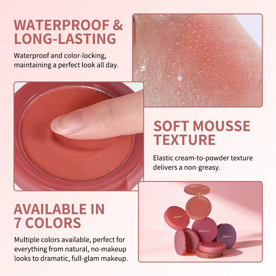Lakerain Soft Poke Blush-Palette, Nude, Matt, Puder, Damen - Bild 3