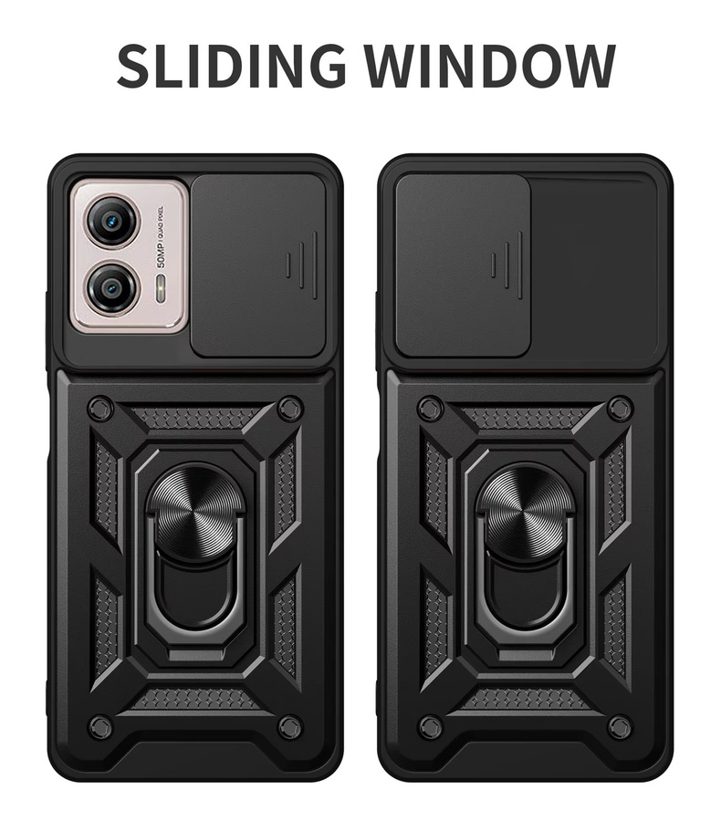 Motorola Moto G13 G23 G53 5G Magnetische Schutzhülle mit Ring in Schwarz oder Blau - Bild 2