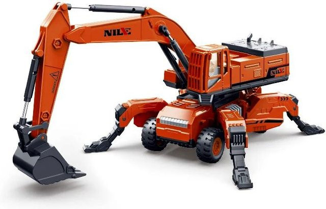 LKW Modell Bagger Traktor Schiebespielzeug, orange, ab 3 Jahre - Bild 1