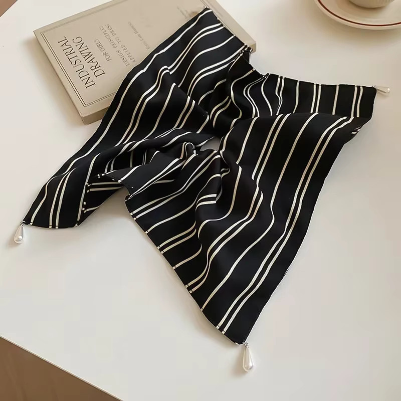 Haarbänder Scrunchies mit Wassertropfen Imitationsperle Anhänger, Damen - Bild 4