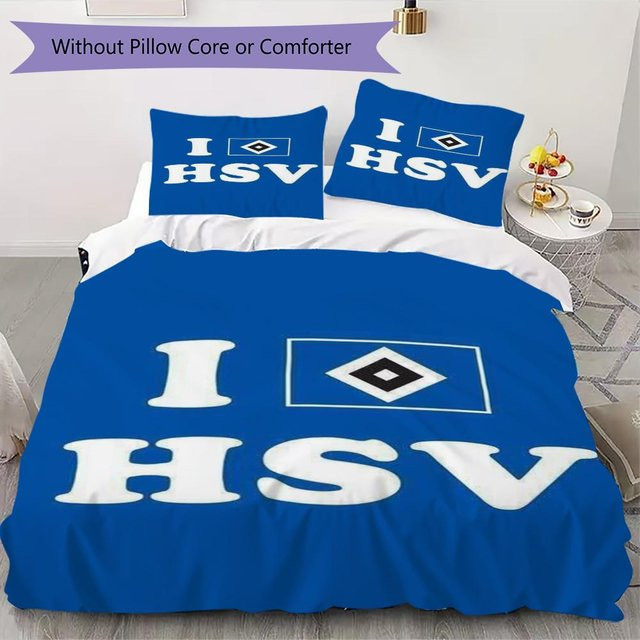 On My Love Home Bettwäsche Set Hamburger Sportverein Blau, 1 Bettbezug und 2 Kissenbezüge, B/T: 200 x 220 cm - Bild 1