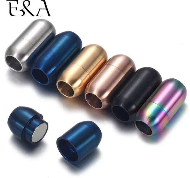 EMBLAASK Magnetverschlüsse Edelstahl, Lederband, Unisex - Bild 1