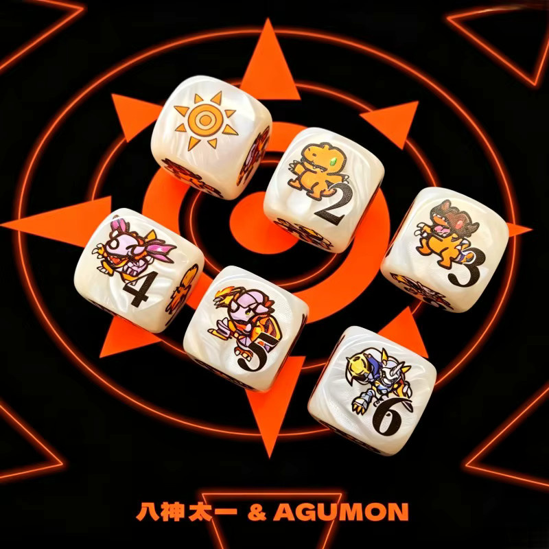 Bandai Digimon Omnimon Agumon Token, 2er-Set, Mehrseitige Würfel - Bild 4
