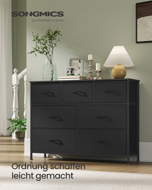 Songmics Kommode mit 7 Stoffschubladen aus Stahl und MDF für dein Home Office - Bild 1