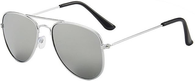 Dote Kinder Sonnenbrille Aviator, Metall, Vollrand, grau, silver - Bild 1