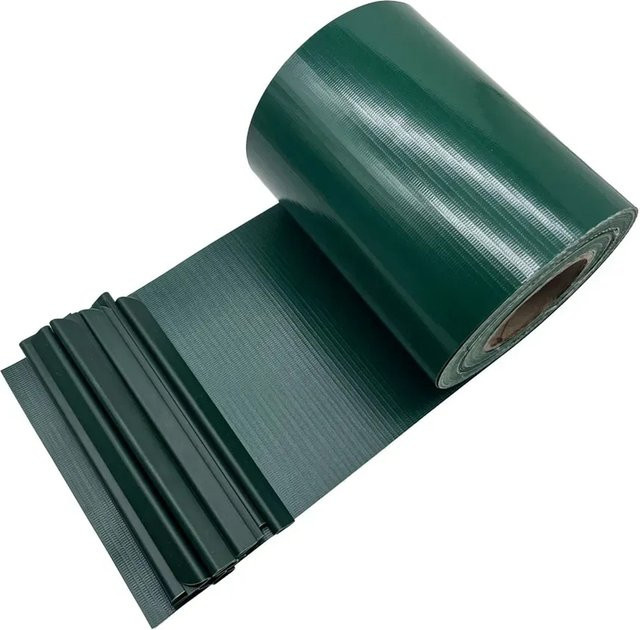 Karat PVC Sichtschutzstreifen Grün blickdicht Breite: 19 cm, Länge: 35 m - Bild 1