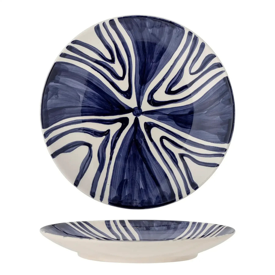 Bloomingville Speiseteller Shama aus Steingut in Blau, Durchmesser: 27 cm - Bild 1