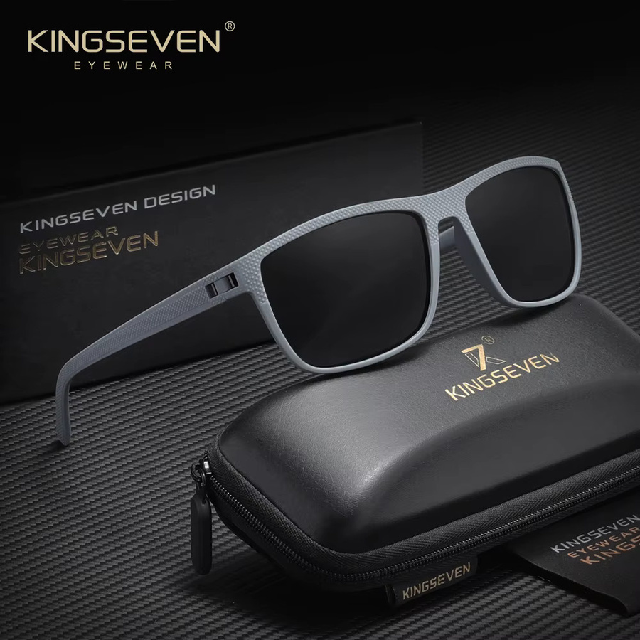 KINGSEVEN Sonnenbrille, Square, Vollrand, Kunststoff, Unisex, polarisiert - Bild 1