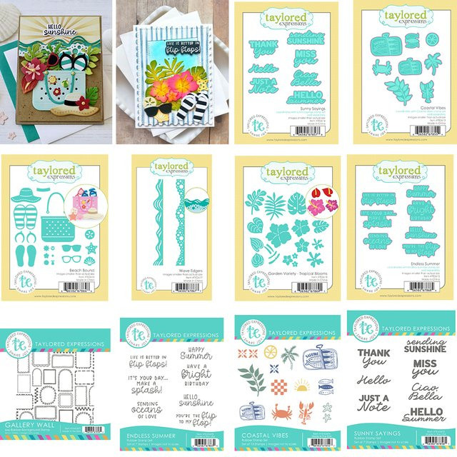 Metall-Stanzformen und transparente Stempel Set mit Zitronen, Krabben und Seesternen für DIY-Grußkarten, Scrapbooking und Handarbeit - Bild 1