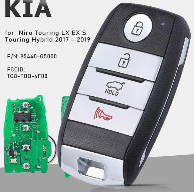 KEYECU Keyless-Go Smart Remote Key für KIA Niro Touring Hybrid in Schwarz (95440-G5000) - Bild 1