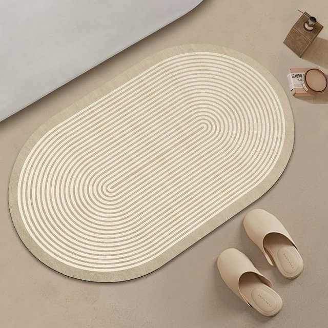 Yiran Furniture Wabi-Sabi Badezimmer Matte aus Diatomeenerde, beige, B/T: 120 x 80 cm - Bild 1