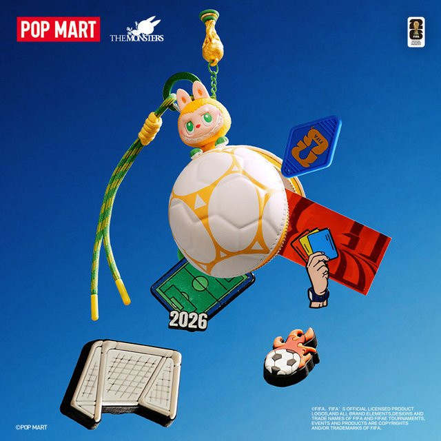 POP MART THE MONSTERS X FIFA Mini-Fußballtasche Blindbox, Taschenanhänger - Bild 1