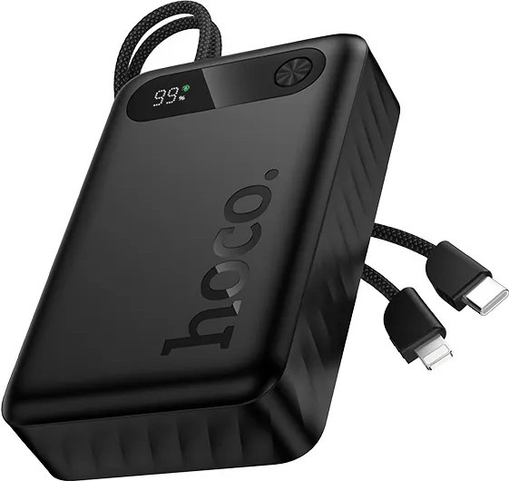HOCO Externe Batterie J171A, 20000mAh, 22,5W, QC + PD, Schwarz, Anschlüsse: 1 x Lightning, 1 x USB-A, 2 x USB-C - Bild 1