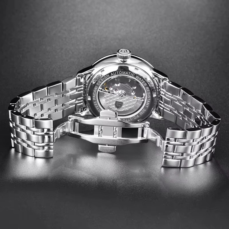 PAGANI DESIGN Armbanduhr, Automatik, Edelstahl, 43 mm, Herren, Schwarz - Bild 4
