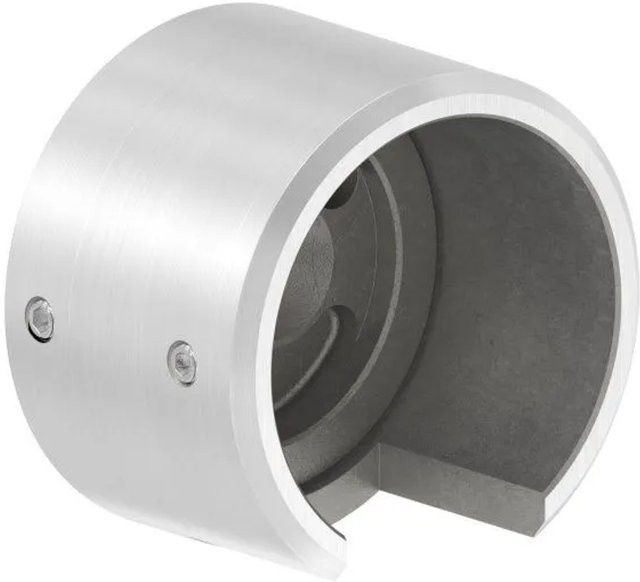 FeNau Wandbefestigung aus Edelstahl V4A für Nutrohr Ø 48,3 mm, Farbe: Silber, B/T/H: 180 x 180 x 140 mm, Ausführung: Links - Bild 1