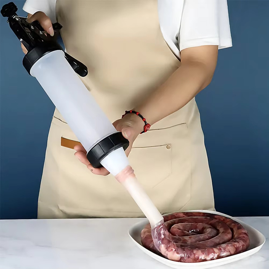 Manuelle Wurstfüllmaschine APWIKOGER aus Kunststoff für hausgemachte Wurst und Salami, Breite: 36,0 cm, Tiefe: 8,0 cm - Bild 3