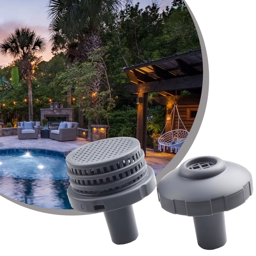 Intex Pool Einlassfilter-Anschluss Set mit 32 mm Siebgitter und Schlauchadapter, Grau - Bild 3