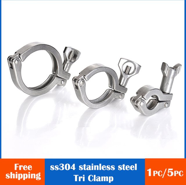 Mandodle Tri-Clamp Clover-Ferrule-Fittings aus 304 Edelstahl in Silber für Wasserrohre und Schnellverschlüsse - Bild 1
