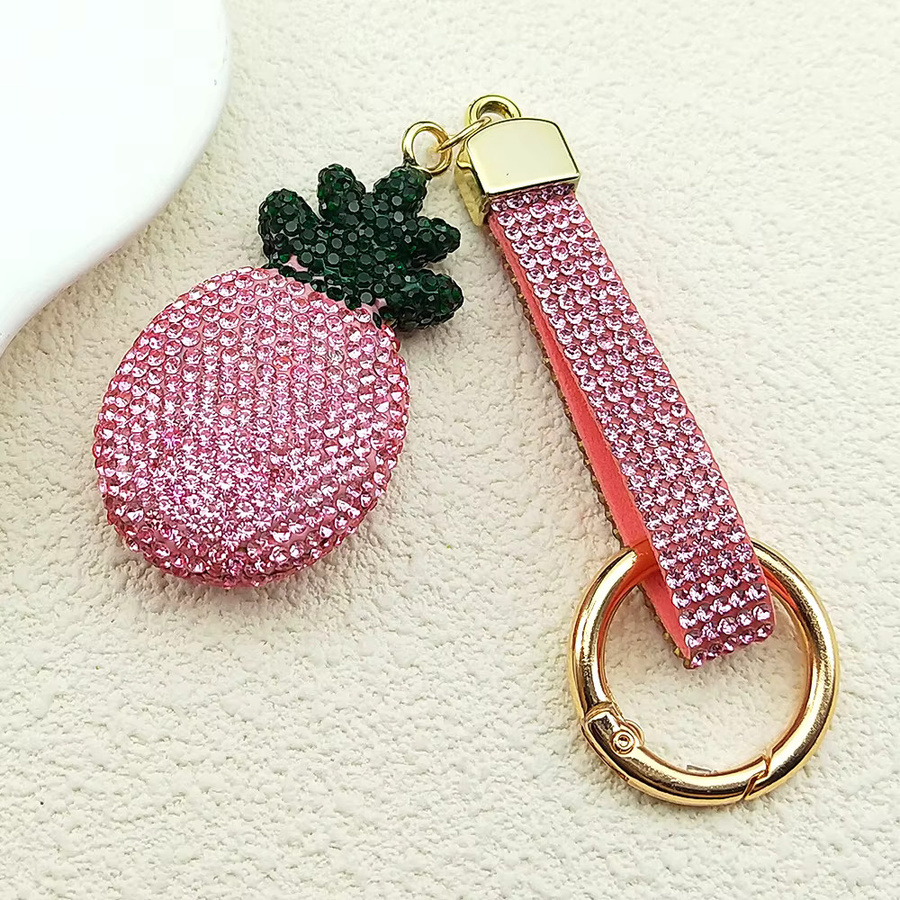 FAJA Schlüsselanhänger, Rosa Ananas, Strass, Unisex - Bild 2