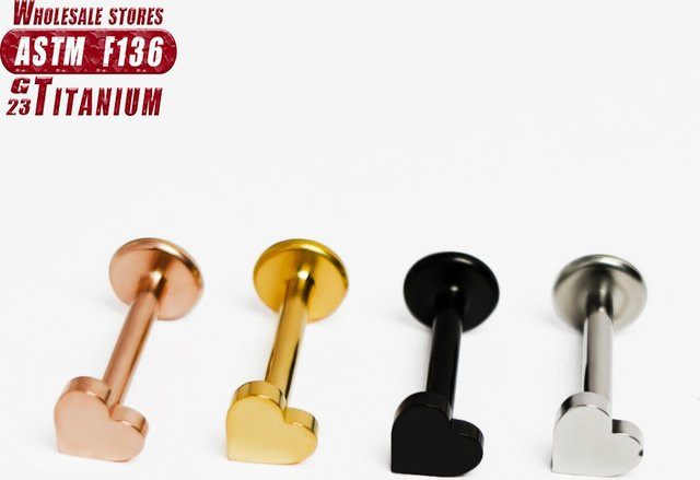 Piercing Ohrringe Titan, Herz, Unisex - Bild 1