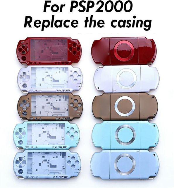 Sony PSP 2000 Gehäuse Set in Blau inklusive Tasten für Reparaturen und Zubehör - Bild 1
