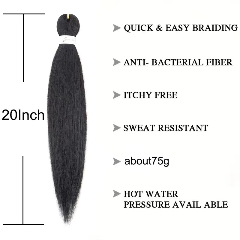 EZ Braid Haarverlängerung, synthetisch, Ombre, Yaki Straight, 20 Zoll, Damen - Bild 2