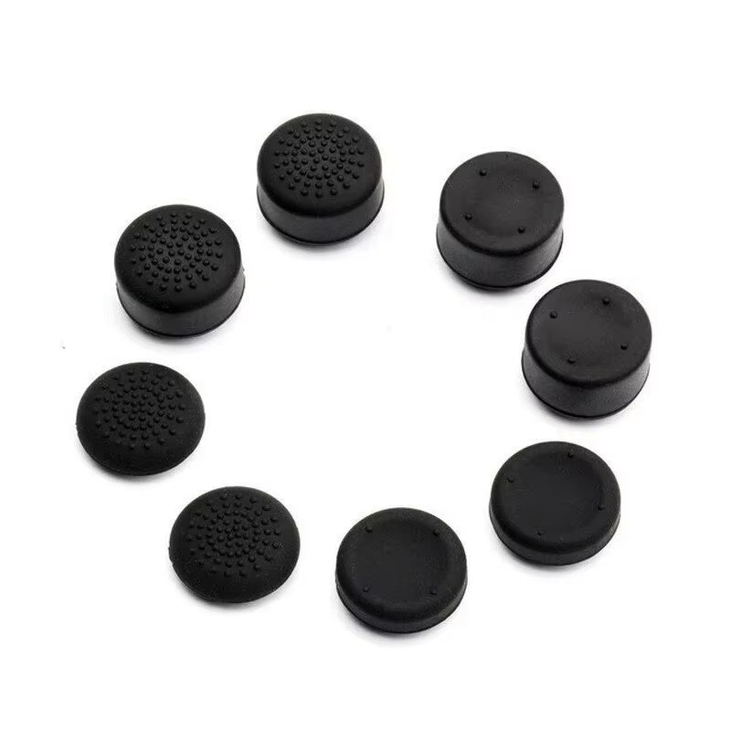 DATA FROG 8 Stück Silikon-Joystick-Abdeckungen im Pilzstil für Nintendo Switch und OLED-Controller, Schwarz - Bild 2