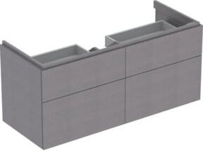 Geberit Waschtischunterschrank Xeno2 in Grau, Wandhängend, mit LED-Beleuchtung und Innenschubladen, B: 117,4 cm, T: 53,0 cm, H: 46,2 cm - Bild 1