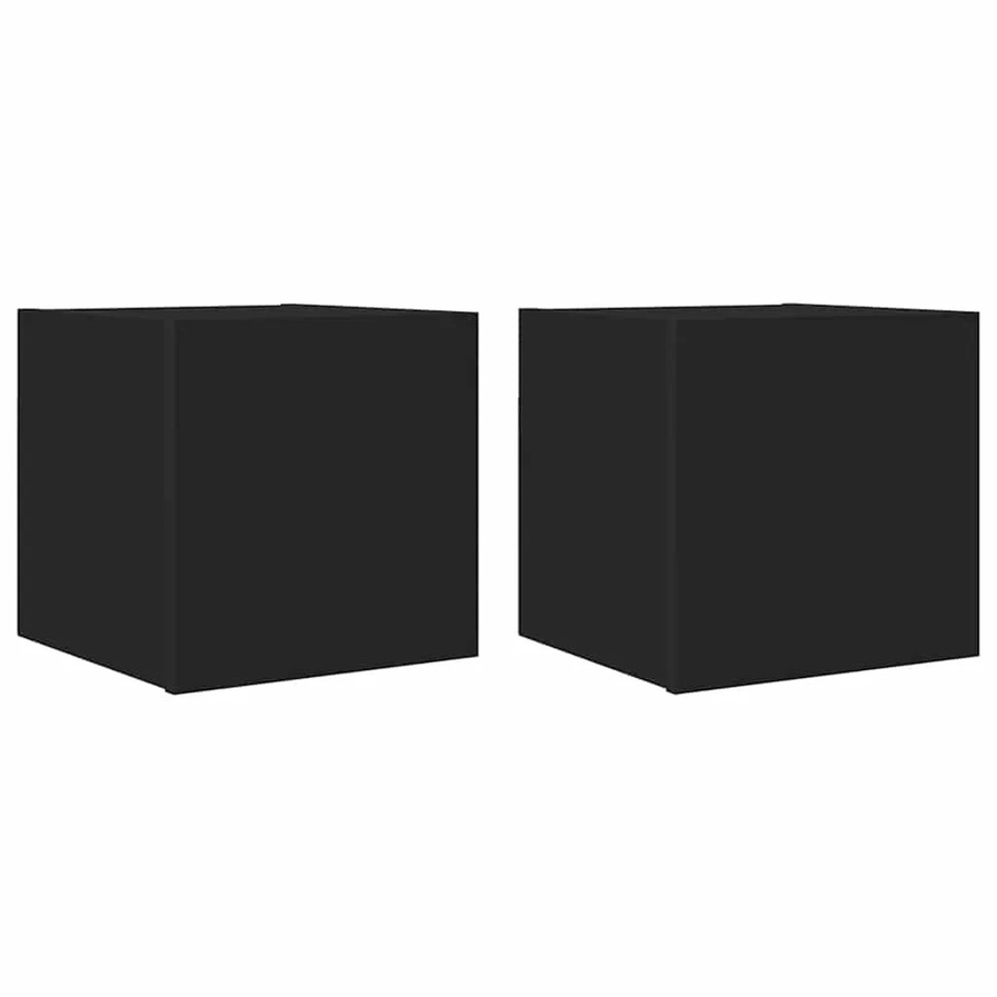 vidaXL TV-Wandschränke 2er-Set Schwarz B/T/H: 30,5 x 30 x 30 cm - Bild 2