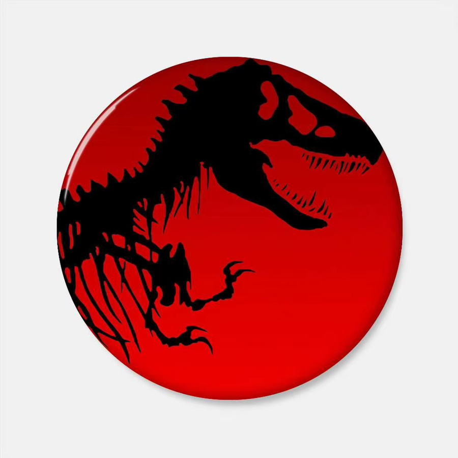 Brosche J-Jurassic P-Park Film Anime, Weißblech, Tier Icon, Pin - Bild 4