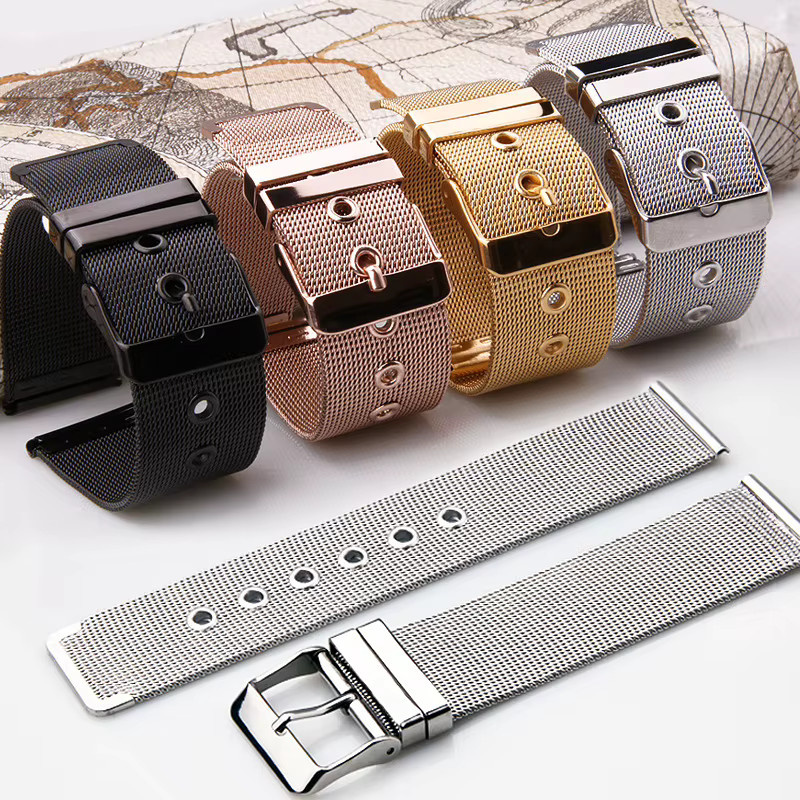 Aotelayer Uhrenarmband Edelstahl, Milanaise, Silber, Unisex - Bild 5
