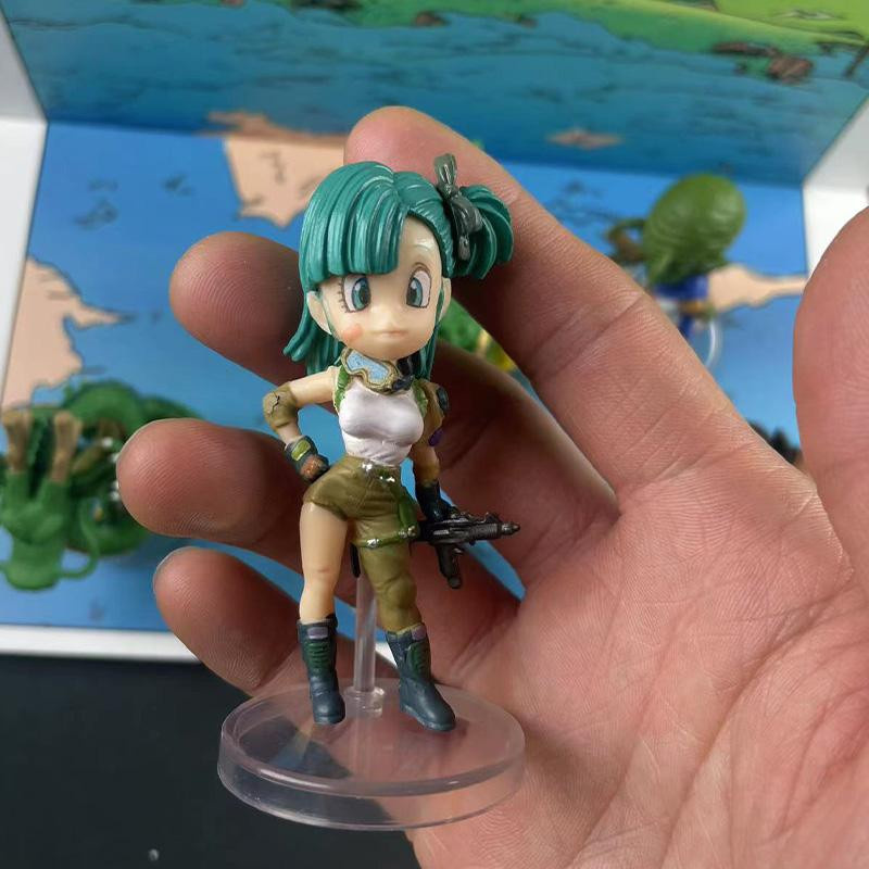 Fashnics Dragon Ball Actionfiguren Bulma Porunga Namek Shenron Son Goku Kami PVC Statue 12cm - Bild 2