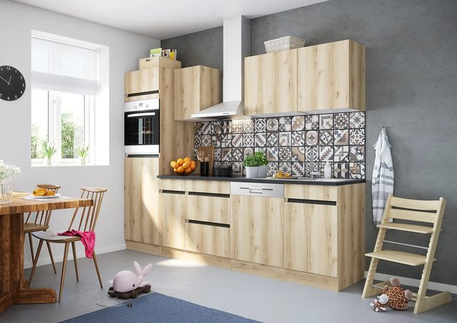Küchenzeile Optifit OPTIkombi Kaya290 in Wildeiche Nachbildung, Breite: 270 cm - Bild 1