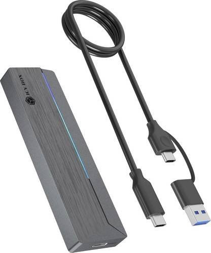 ICY BOX IB-1826MCL-CU31 M.2 SSD-Gehäuse in Grau mit USB-C 10 GBit/s für M.2 PCIe NVMe und M.2 SATA (2230, 2242, 2260, 2280) - Bild 1