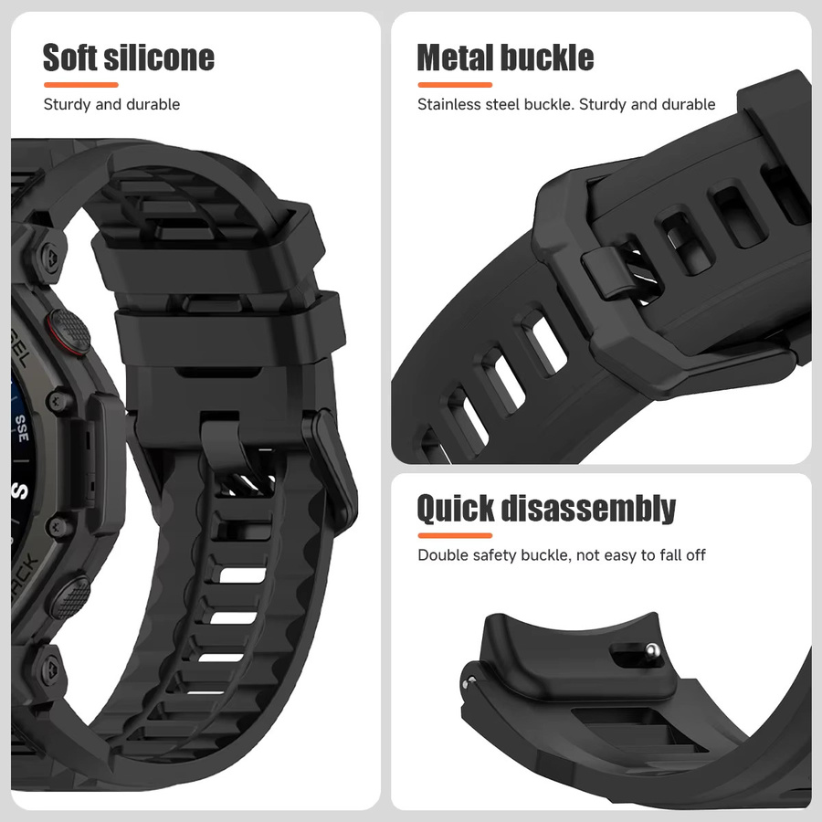 Huami Uhrenarmband Silikon, Amazfit T-REX 3 Pro, Unisex - Bild 2