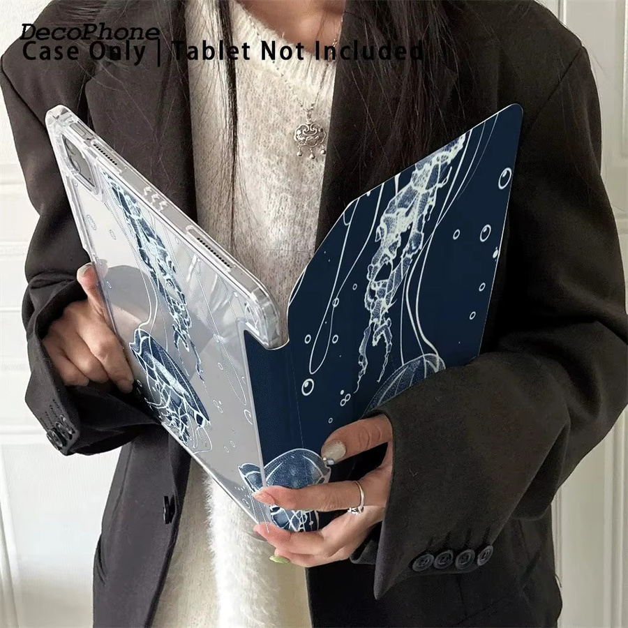 Transparente Tablet-Hülle mit Quallenmuster für Apple iPad Pro 10/11 Zoll und iPad Air Generationen - Bild 2