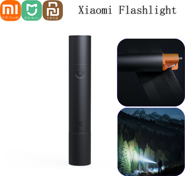 Xiaomi Mijia Smart Outdoors LED-Taschenlampe in Schwarz mit Powerbank-Funktion und Typ-C-Anschluss aus Aluminium - Bild 1