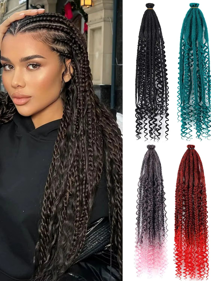 jeedou Dreadlock-Verlängerung, 24 Zoll, Faux Locs, synthetisch - Bild 3