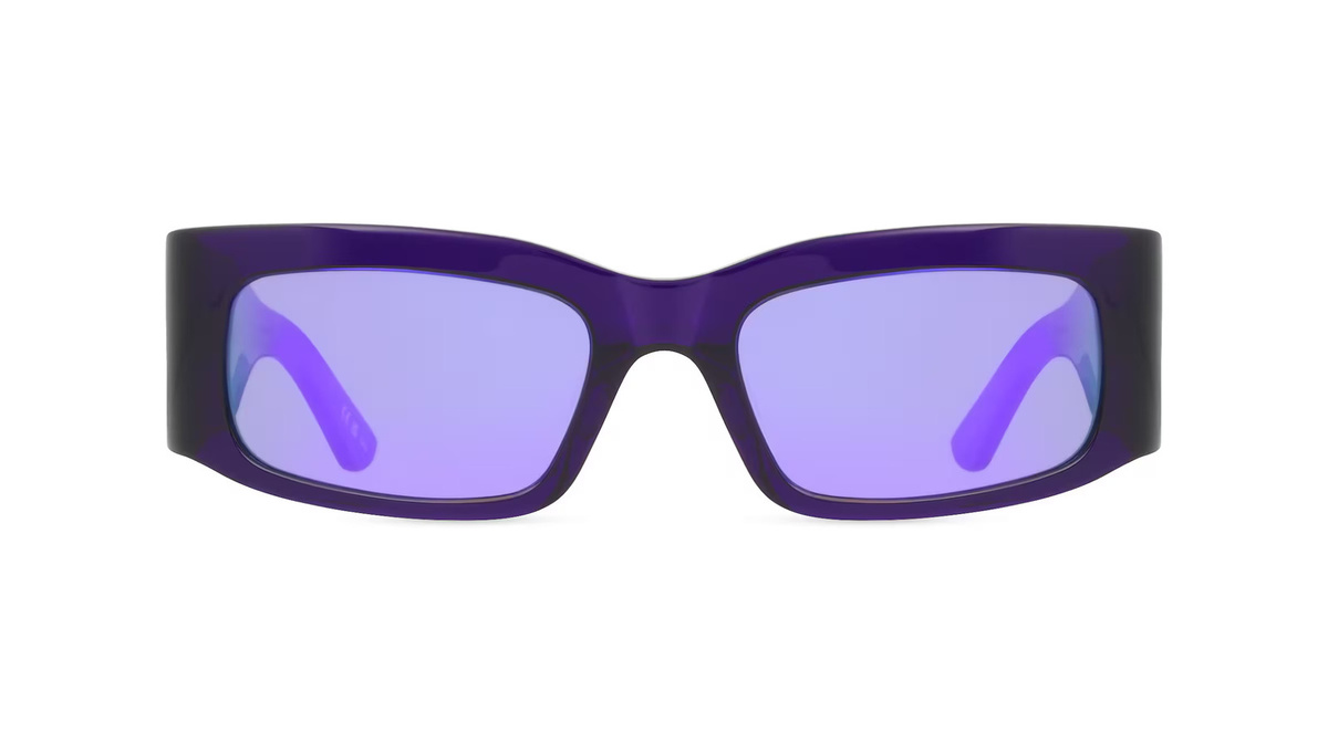 Balenciaga BB0328S Sonnenbrille Vollrand, Eckig, Acetat, Unisex, lila - Bild 1